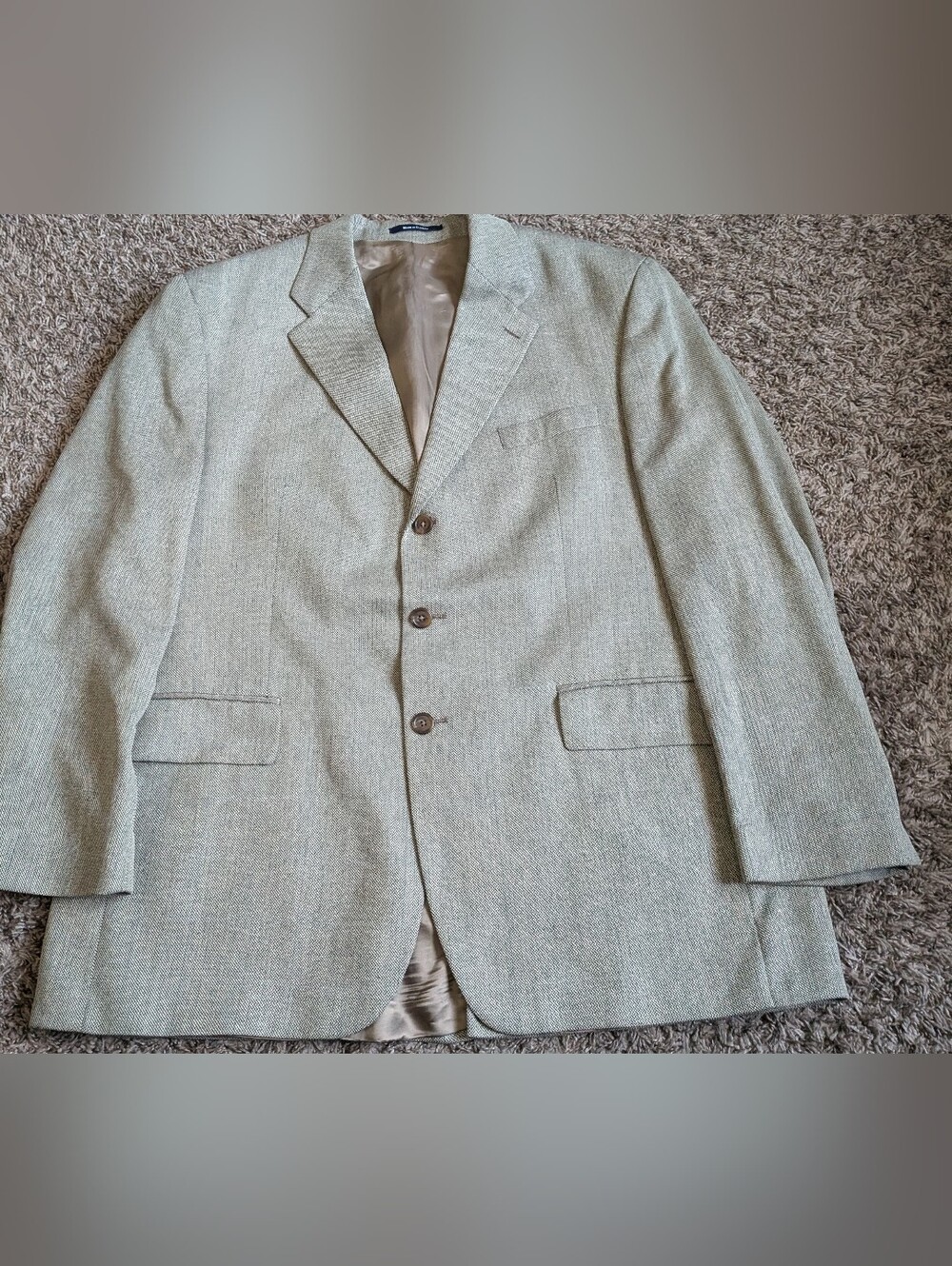 Polo University by Ralph Lauren Silk/Wool 3-Button Suit Jacket Men's 46T